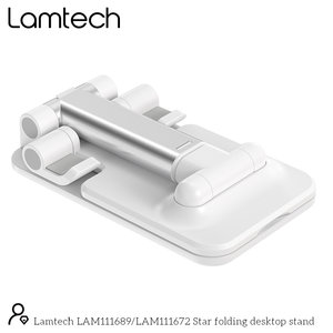 LAMTECH 2IN1 FOLDING DESKTOP STAND FOR SMARTPHONES AND TABLETS WHITE