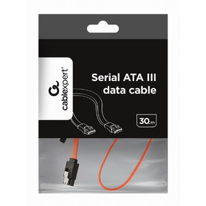 CABLEXPERT SERIAL ATA III 30CM DATA CABLE METAL CLIPS