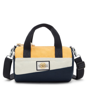 Kipling τσάντα χειρός-ώμου 19x12x12cm σειρά Quan Valley Yellow Block