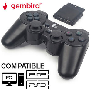 GEMBIRD WIRELESS DUAL VIBRATION GAMEPAD PS2/ PS3 / PC  (hot weekends)
