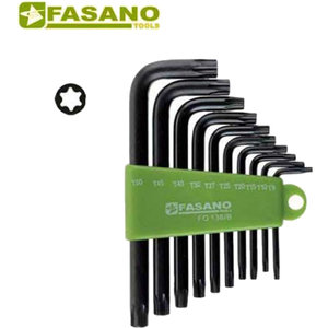 Σετ κλειδιά torx μακρυά TX9-TX50 σε θήκη FG 138/C FASANO Tools  (hot weekends)