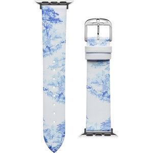 Λουράκι TED Seasonal Patterns Light Blue & White Leather Strap για APPLE Watches 38-40 mm