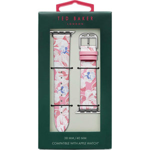 Λουράκι TED Seasonal Patterns Floral Pink Leather Strap για APPLE Watches 38-40 mm