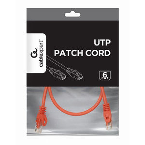 CABLEXPERT UTP CAT6 PATCH CORD 0.5M RED
