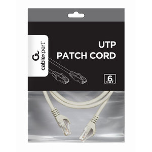 CABLEXPERT UTP CAT6 PATCH CORD 1M GREY