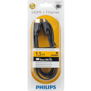 Philips SWV2401H/10GRS Επιχρυσωμένο καλώδιο HDMI High Speed 4K με ethernet αρσενικό σε αρσενικό 1.5 m