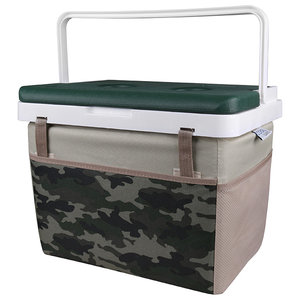 KALE TERMOS 20LT COOLER BOX WITH CAMO FABRIC AND GREEN LID