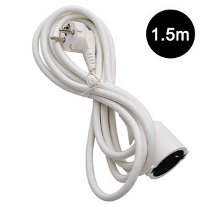 LAMTECH EXTENSION CORD WITH CHILDREN PROTECTION 1,5M WHITE