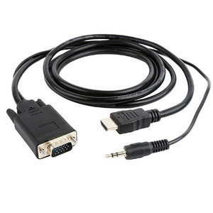 CABLEXPERT HDMI TO VGA AND AUDIO ADAPTER CABLE SINGLE PORT 3M BLACK