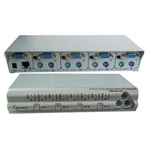 GEMBIRD AUTOMATIC CPU AND AUDIO SWITCH WITH THE PC's POWER MANAGEMENT 4PCs