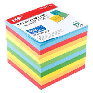 MP αυτοκόλλητα χαρτάκια σημειώσεων PN030N-1, 90x90mm, 850τμχ, χρωματιστά