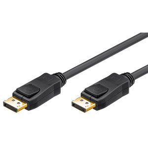 GOOBAY καλώδιο DisplayPort 1.2 49958, gold-plated, 4K, 3D, 1m, μαύρο