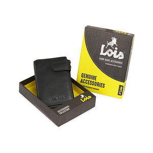 Πορτοφόλι-Θήκη Καρτών Ανδρικό Δερμάτινο Lois 205210-01 Μαύρο