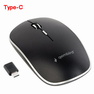GEMBIRD SILENT WIRELESS OPTICAL MOUSE BLACK TYPE-C RECEIVER REFURBISHED