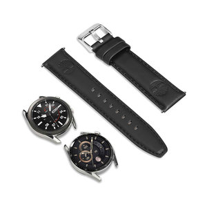 TIMBERLAND Lacandon Black Leather Smart Strap Replacement for Smartwatches (20 mm)