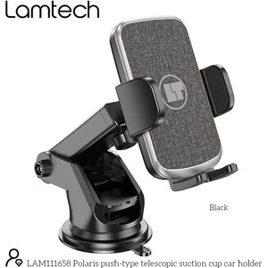 LAMTECH TELESCOPIC SUCTION CUP CAR PHONE HOLDER BLACK  (hot weekends)