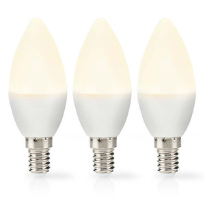 NEDIS LBE14C352P3 LED BULB E14 CANDLE 4.9W 470lm 2700K WARM WHITE / FROSTED