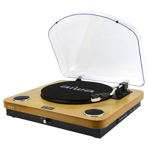 AIWA ALL IN ONE STEREO TURNTABLE WOOD