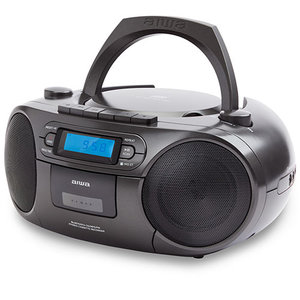 AIWA PORTABLE CD/MP3/USB/TAPE/BT WITH FM PLL RADIO BLACK