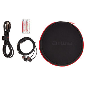 AIWA PORTABLE CD PLAYER WITH EARPHONES BLACK