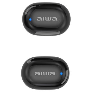AIWA TWS IN-EARPHONES WITH MEMORY FOAM BLACK