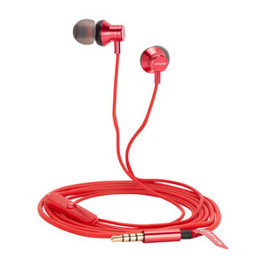 AIWA STEREO 3,5MM IN-EAR WITH REMOTE AND MIC RED