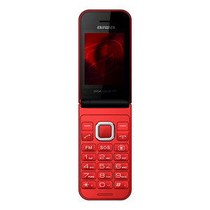 AIWA SLIM BT CLAMSHELL FLIP-STYLE DUAL SIM PHONE RED
