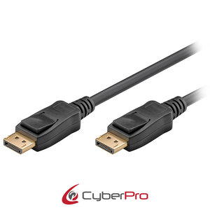CYBERPRO CP-DP020, Καλώδιο DisplayPort σε DisplayPort, M/M, v1.4, 4K@120Hz, 8K@60Hz, 2 μέτρα