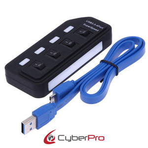 CYBERPRO CP-4PHUB, USB3 Hub 4 Θυρών με σύνδεση USB-A