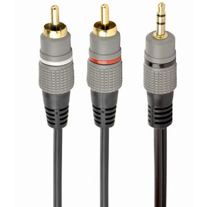 CABLEXPERT 3,5MM STEREO PLUG TO 2*RCA PLUGS 5M CABLE GOLD-PLATED CONNECTORS