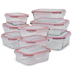C-FHD 4011 G SET OF 9 GLASS FRESH FOOD CONTAINERS
