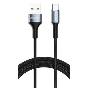 ROCKROSE καλώδιο USB σε USB-C Aspire AC, 2.4A, 1m, μαύρο
