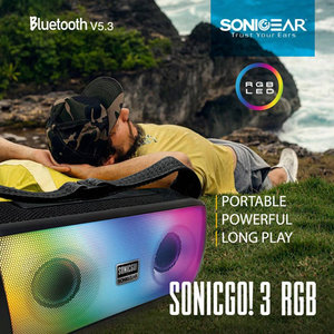 SONIC GEAR BT5.3 RGB PORTABLE WIRELESS SPEAKER WITH FM SONICGO 3