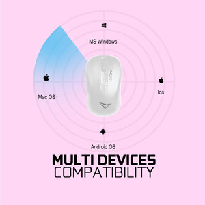 ALCATROZ SILENT AIRMOUSE DUO 7X WIRELESS/BT MOUSE WHITE