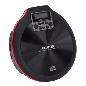 AIWA PORTABLE CD PLAYER WITH EARPHONES RED