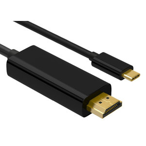 POWERTECH καλώδιο USB-C σε HDMI PTH-072, 4K/60Hz, 1m, μαύρο
