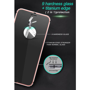 POWERTECH Tempered Glass 3D Full Face για iPhone 6 Plus, titanium, Black