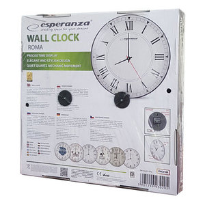 ESPERANZA Ρολόι τοίχου Roma EHC018R, 30cm, λευκό
