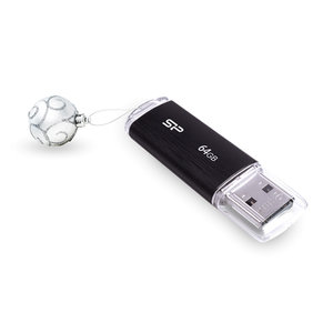 SILICON POWER USB Flash Drive Ultima U02, 64GB, USB 2.0, μαύρο