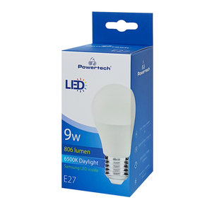 POWERTECH LED Λάμπα E27-004 9W, 6500K, E27, Samsung LED, IC