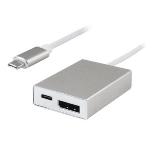 POWERTECH USB-C docking station PTH-040, DisplayPort/USB/USB-C PD, γκρι