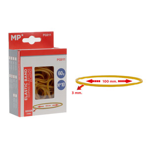 MP λαστιχάκια συσκευασίας PG011 σε κουτί, No10, 3x100mm, 60g