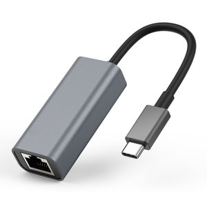 POWERTECH converter USB Type-C σε ethernet RJ45 PTH-044, 1000Mbps, γκρι