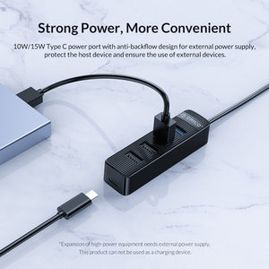 ORICO USB hub TWU32-4A, USB-C & 4x USB, μαύρο