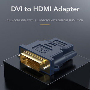 CABLETIME αντάπτορας HDMI σε DVI 24+1 AV599, with Ring, 1080p, μπλε