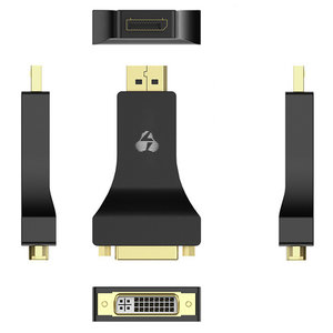 POWERTECH αντάπτορας DisplayPort σε DVI CAB-DP062, passive 1080p, μαύρος
