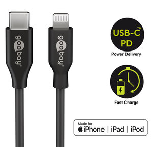 GOOBAY καλώδιο USB Type-C σε Lightning 39424, 1m, μαύρο