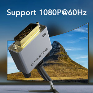 CABLETIME καλώδιο HDMI 1.4 σε DVI 24+1 AV579, 1080p, 2m, μαύρο