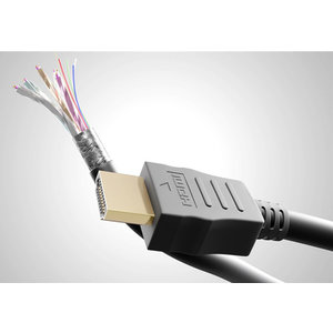 GOOBAY καλώδιο HDMI με Ethernet 69122, 4K 3D, 10.2Gbit/s, 0.48m, μαύρο