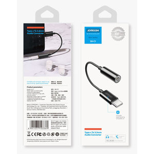 JOYROOM καλώδιο USB Type-C σε 3.5mm SH-C1, 0.12m, μαύρο